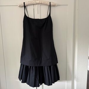 NWT - Staud ARI Black Mini Dress - Size SMALL